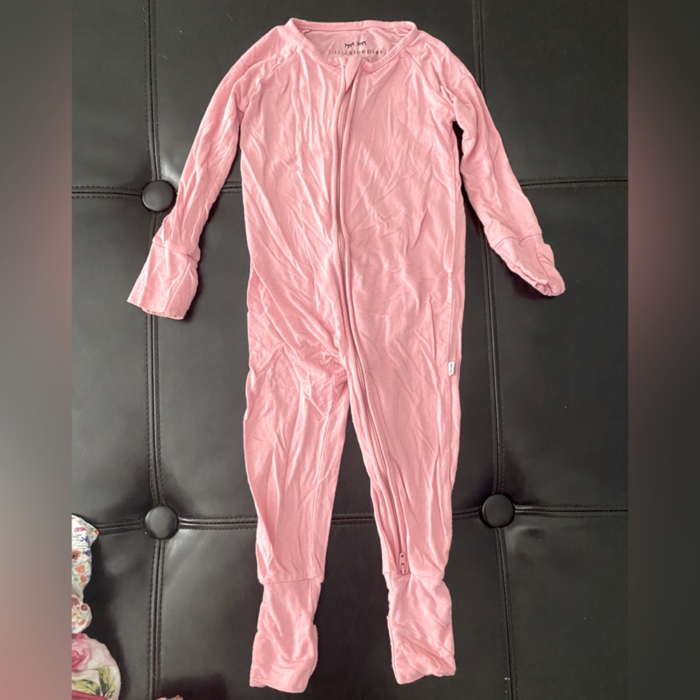 Little Sleepies pink zippy- (6-12mo)